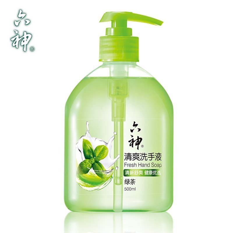 六神 绿茶 清爽洗手液 500ml(瓶)