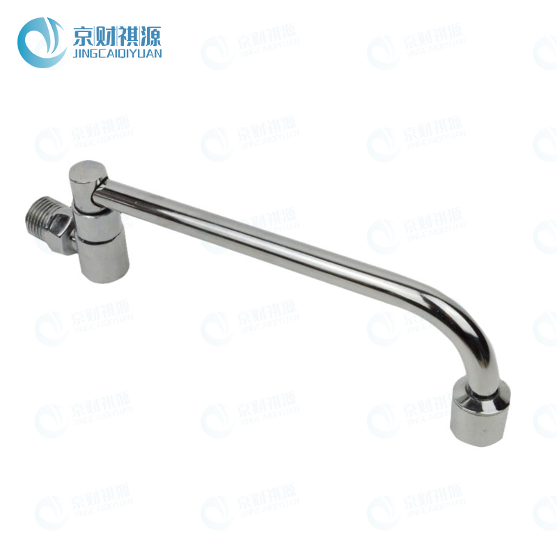 京财祺源 厨师用灶台水龙头 半自动摇摆水龙头菜盆厨房龙头酒店龙头 1号合金不锈钢30CM JCY-A058S-249高清大图
