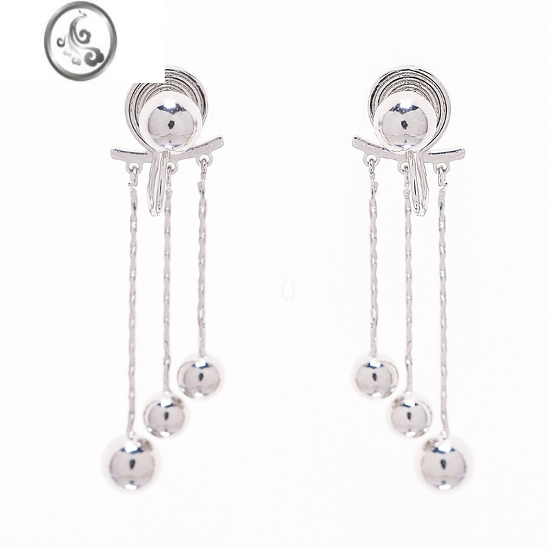 JiMi「甜酷小女孩」冷淡风流苏耳环无耳洞蚊香盘耳夹女甜酷辣妹耳饰潮