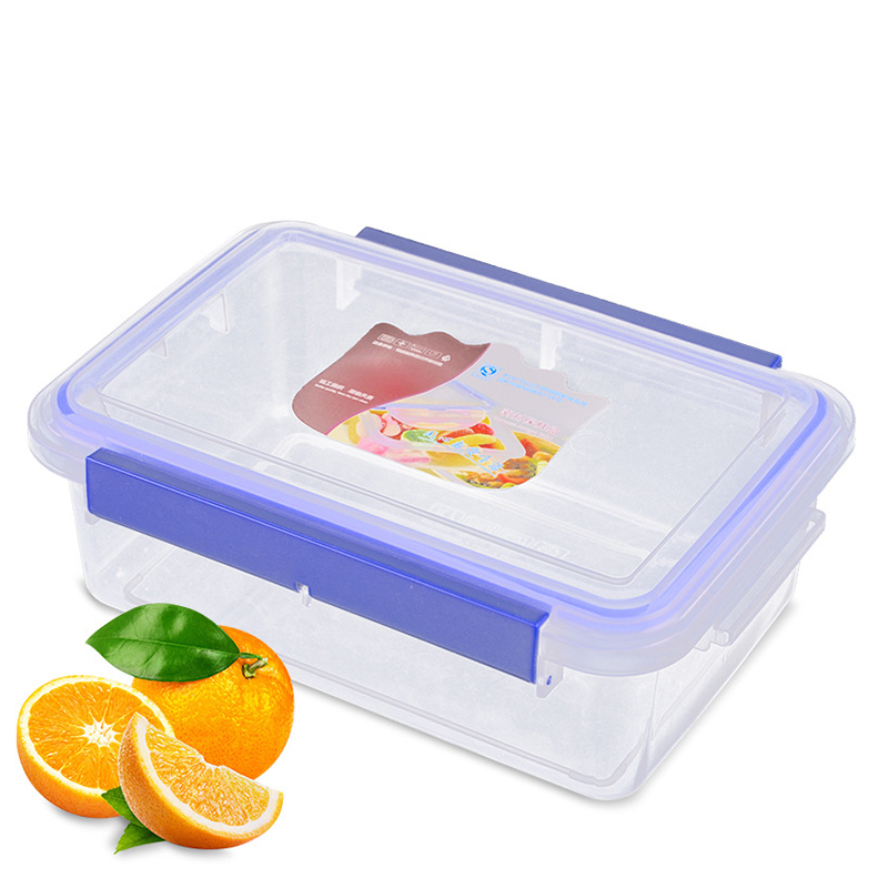 保鲜盒透明塑料长方形带盖双扣大号保鲜盒密封收纳食品盒
