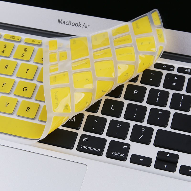 HIGE/苹果笔记本键盘膜 Mac/pro/air键盘膜 Macbook Aor11.6英寸通用 黄色