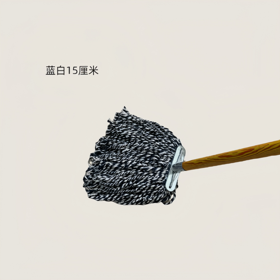 老式墩布棉线拖把 15cm宽+木杆
