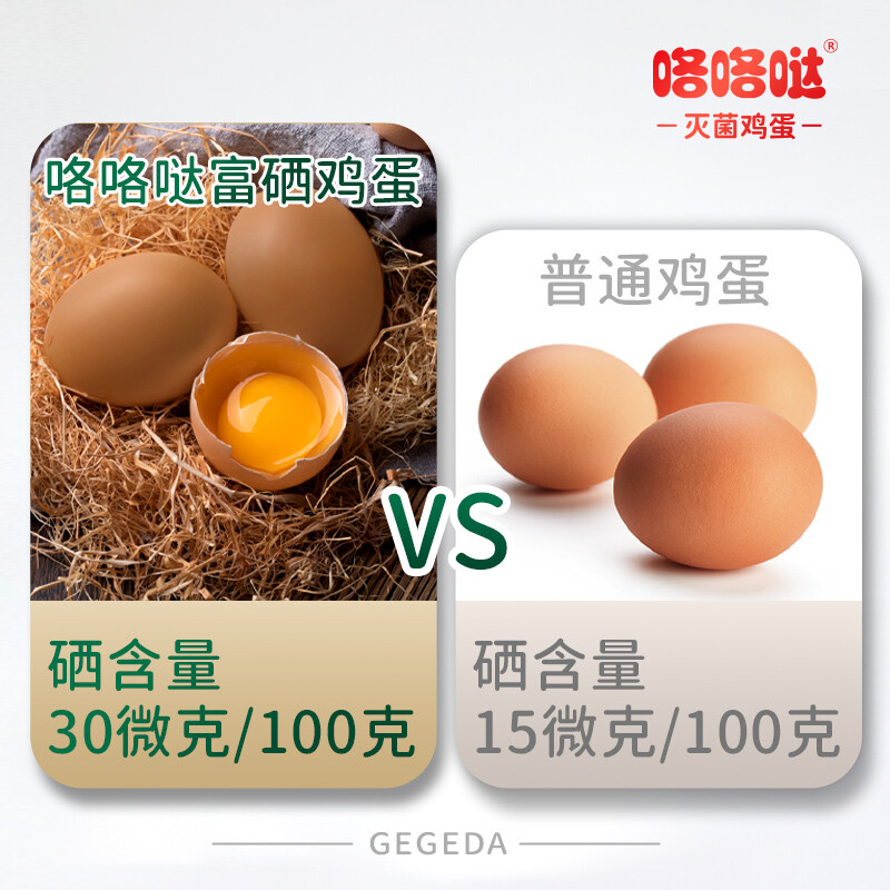咯咯哒灭菌富硒鸡蛋30枚1.65kg高清大图