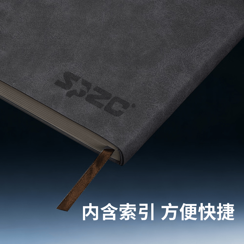 SPZC S76 A5PU 羊巴皮软裱无油边记事本(计价单位:本) 黑色高清大图