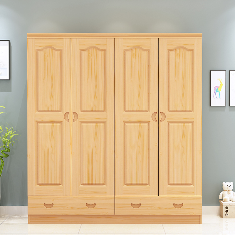 松木衣柜两三衣柜闪电客简约现代儿童小衣柜简易整体木质衣橱
