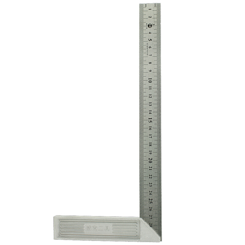 威克(vico) WK52300 300mm不锈钢角尺钢拐尺 铝座L型尺子 直角尺木工工具90度角尺 木工尺