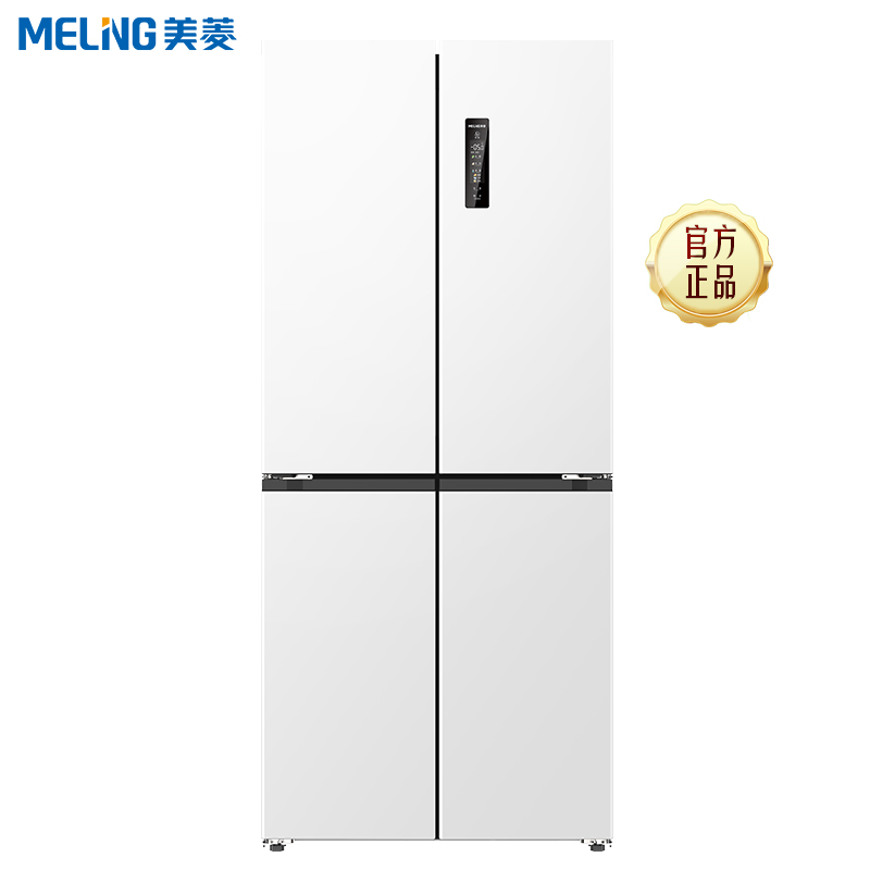 无忧嵌美菱420升超薄零嵌入式十字对开门冰箱60.9cm薄1级家用大容量四开门电冰箱换新自营BCD-420WP9CZX白