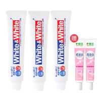 狮王(Lion) White&white羙白牙膏150g×3(日本原装进口)