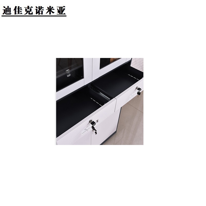 迪佳克诺米亚 办公柜 双色中二抽 TSJZ-900*400*1850mm 组高清大图