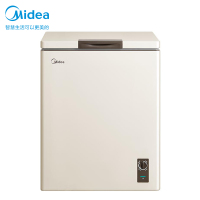 美的(Midea)143升 单温卧式冷柜家用冰柜 冷藏冷冻转换顶开门 小型迷你冷柜 节能低音 BD/BC-143KMR