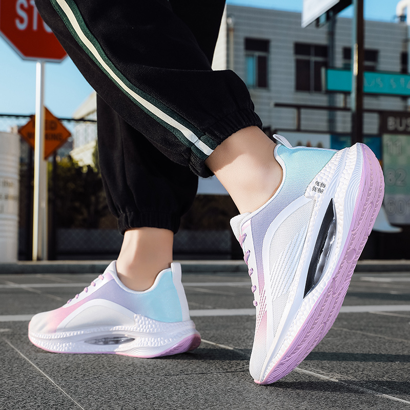 La Chessiers户外跑步鞋男春秋冬季新款超轻减震休闲运动鞋飞织网面老爹潮鞋子高清大图