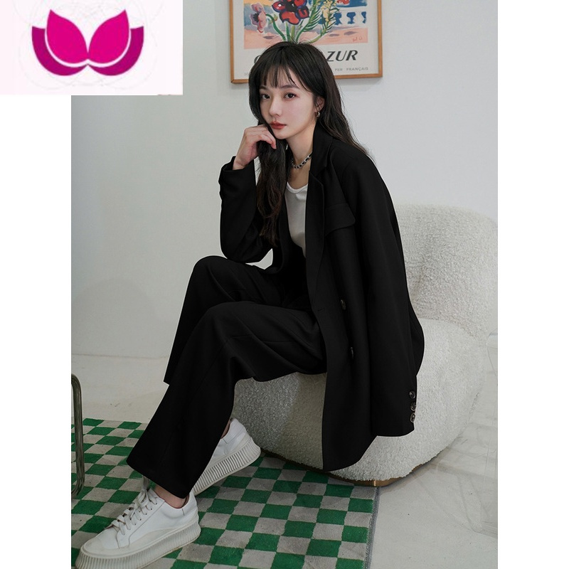 七斓卡其色职业小西装套装女2023春新款韩版修身气质小个子英伦风西服
