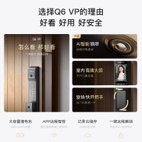 凯迪仕(Kaadas)智能锁Q6 VP 指纹锁推拉式全自动智能门锁家用防盗门锁可视猫眼锁电子密码锁WiFi直连