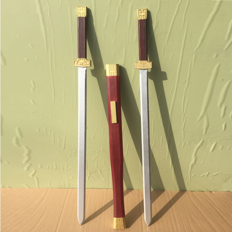 新款木质双剑玩具三国刘备兵器双股剑舞台表演