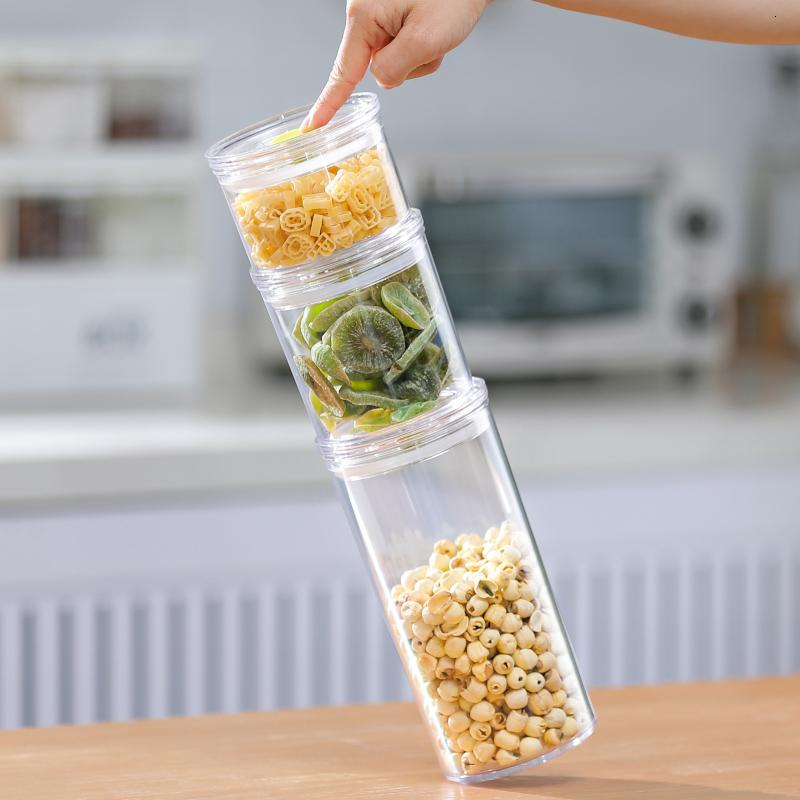 家柏饰(CORATED)食品级密封罐塑料透明厨房冰箱干货收纳盒全透明储物防潮罐子高清大图