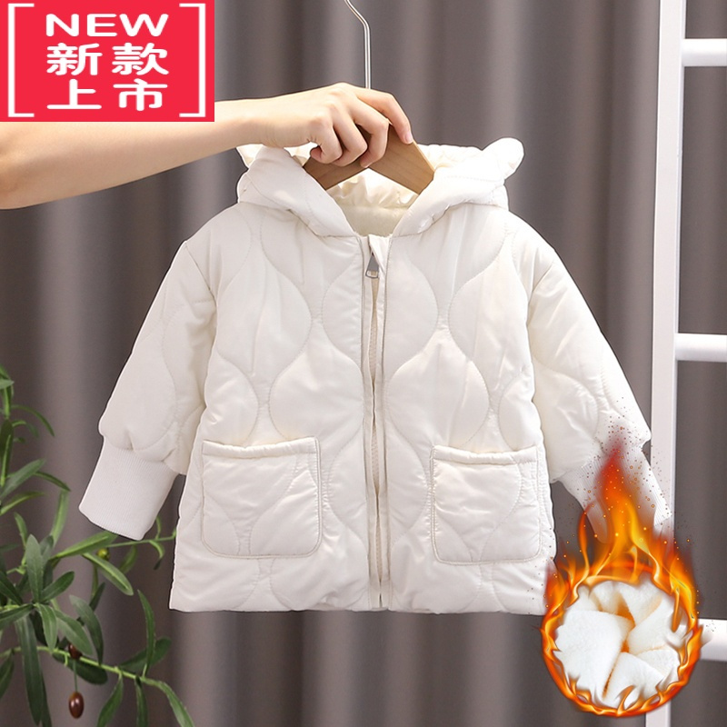 可莉允女童棉服冬季加厚加绒2儿童棉衣冬装3婴儿棉袄一岁女宝宝夹棉外套