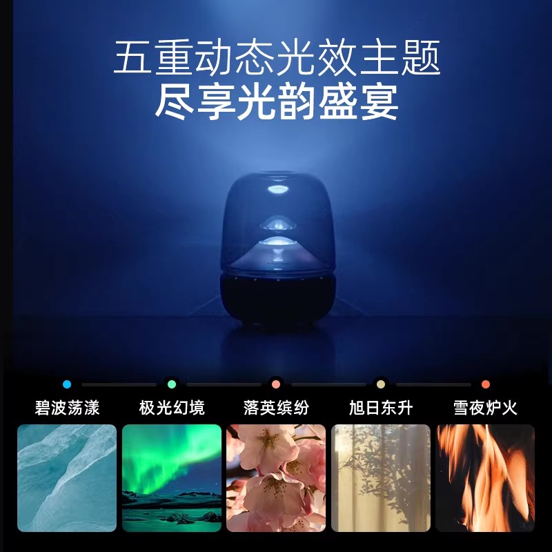 哈曼卡顿(Harman/Kardon)琉璃5代 AURA STUDIO5哈曼卡顿音乐琉璃五代 氛围灯效 无线蓝牙音响高清大图