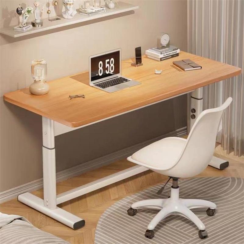 迅迈 电脑桌 家用台式书桌 学生写字桌 简约学习桌 可升降实木办公桌子高清大图