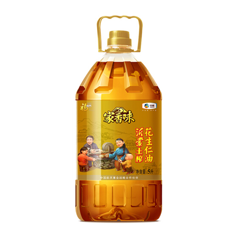福临门家香味土榨花生油5L
