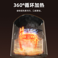 奥克斯空气炸锅家用可视多功能全自动大容量2022白色无油电炸锅机