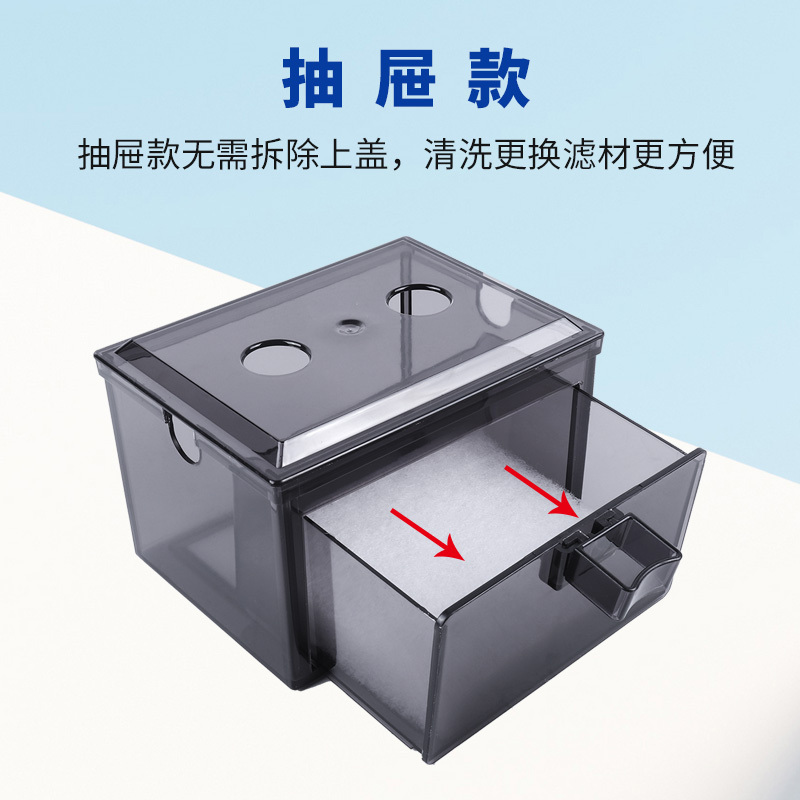 鱼缸过滤盒子上滤滴流盒外置上滤盒过滤上置鱼缸过滤器过滤设备高清大图