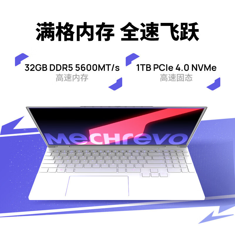 机械革命(MECHREVO)翼龙15Pro 15.3英寸99Wh长续航轻薄游戏笔记本电脑 定制AI7 H-350 32G 2T RTX5060 2.5K 240H 白高清大图