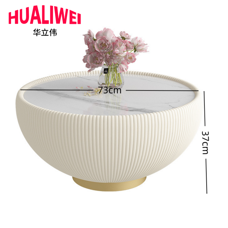 华立伟茶几岩板茶几73cm套高清大图