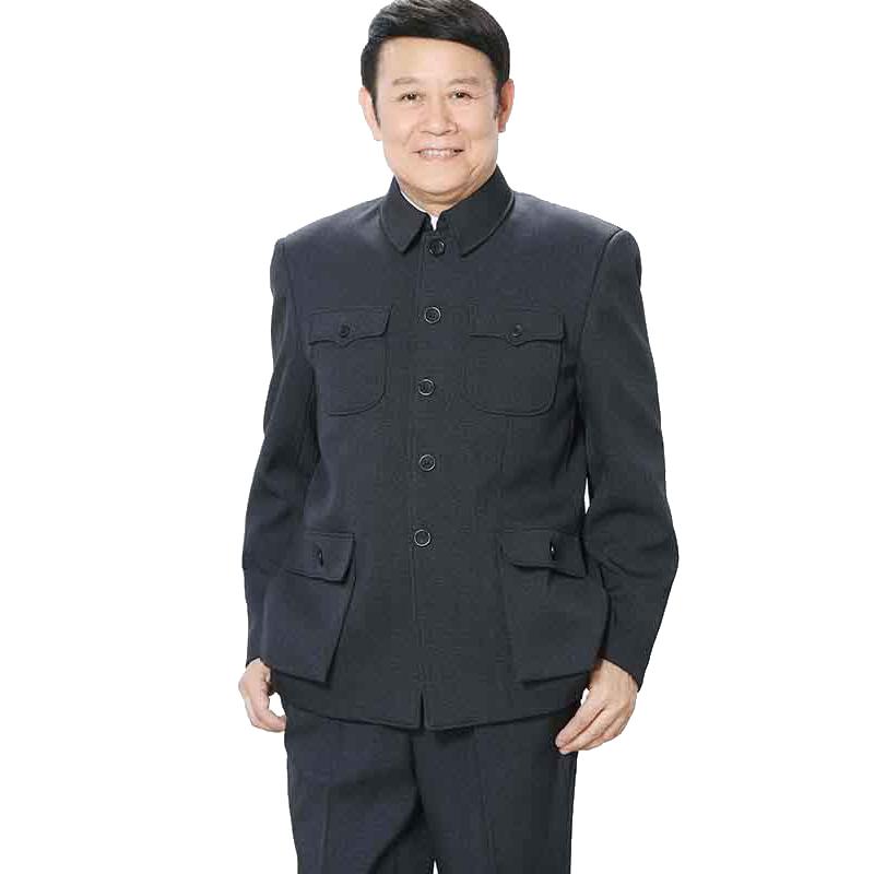 君佬男士西服套装d 562 中华中山装男宽松春秋款老年人套装西服爸爸装中老年中山服民族服装 爸爸中山装大码加大加肥中老年中山装套装加绒加厚 价格图片品牌报价 苏宁易购君佬旗舰店