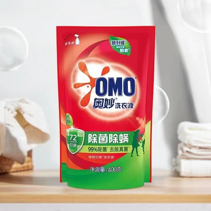 奥妙洗衣液除菌除螨强效去污渍除菌持久留香 家庭补充袋 480g*5袋高清大图