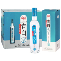 青岛琅琊台白酒 33度 青白 浓香型 低度白酒 480ml*6