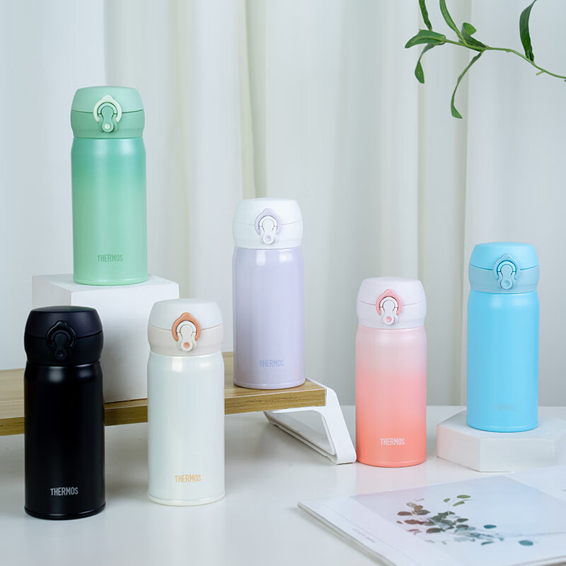 膳魔师(THERMOS)保温杯316钢350ml男女士儿童水杯跨年元旦新年礼物珊瑚粉 JNL-350S高清大图