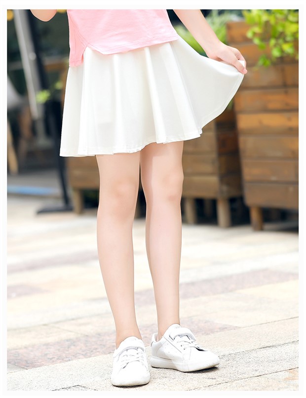 允女童百褶裙白色半身裙小学生春秋百搭校服裙韩版黑色短裙儿童裙子