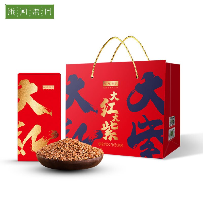陇间柒月 硒都粮品 红米1kg 杂粮礼盒 五谷杂粮 粗粮大礼包