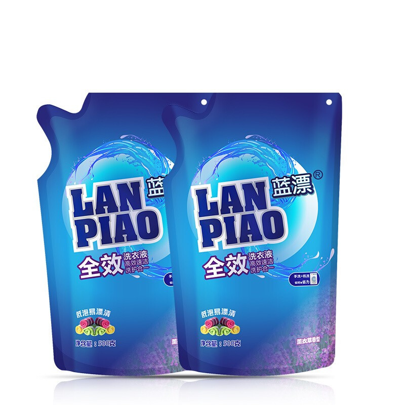 蓝漂(Lampure)500g去渍袋装洗衣液3袋361107