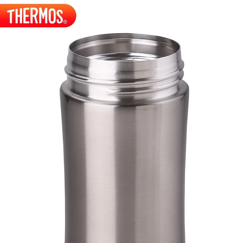 膳魔师(THERMOS)保冷保温400ml高真空不锈钢保温杯 JCG-400C SBK 不锈钢色高清大图