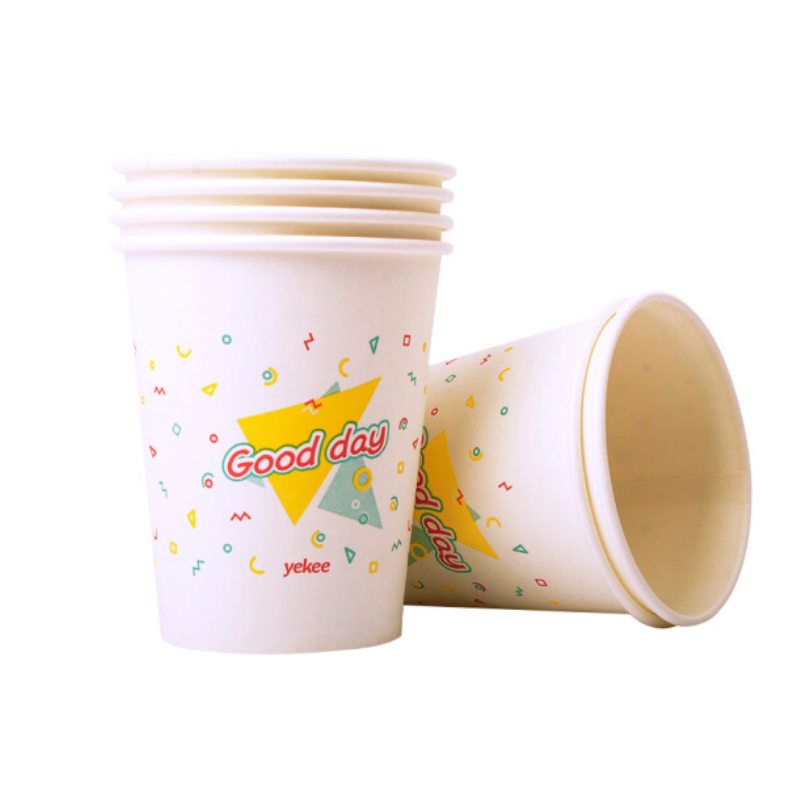 宜洁一次性纸杯家用加厚杯子商务茶水杯办公结婚用纸杯 250ml