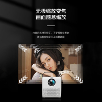 AI智能语音投影仪E家乐2021新款投影仪家用4K全高清1080P微型小型办公投影仪手机迷你便携儿童智能Q3投影机家庭影院卧室