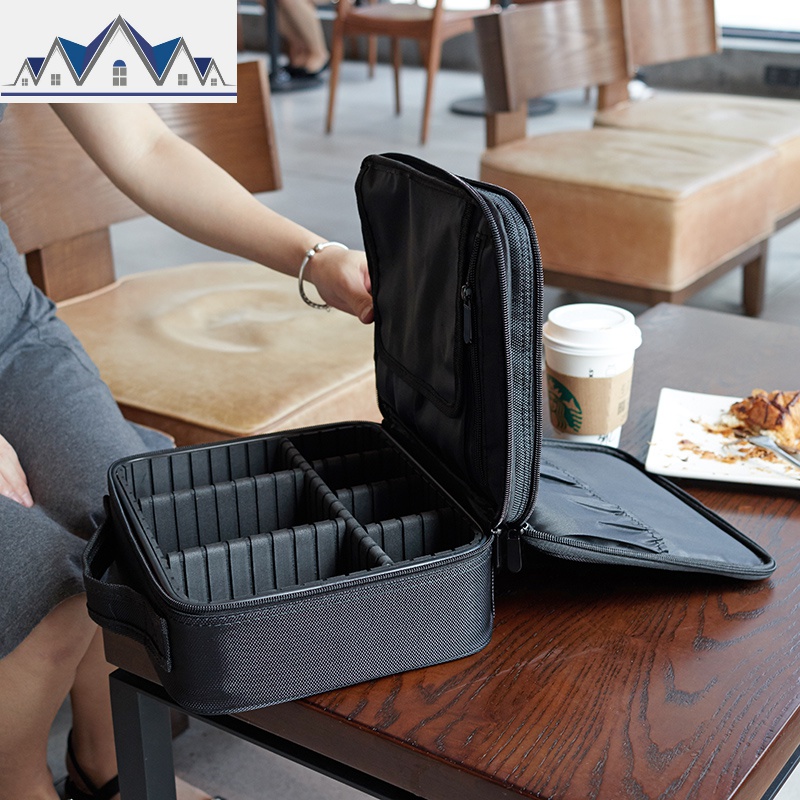 2020新款化妆箱小号大容量多层便携手提防尘护肤品收纳盒包女 三维工匠收纳包