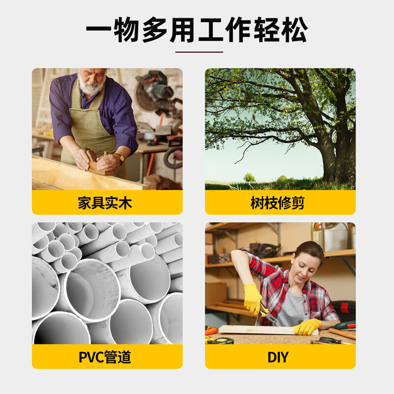 得力(deli)DL353112 迷你钢锯架小钢锯手工锯子袖珍锯手锯锯弓带65锰钢锯条10英寸 2把装 1件