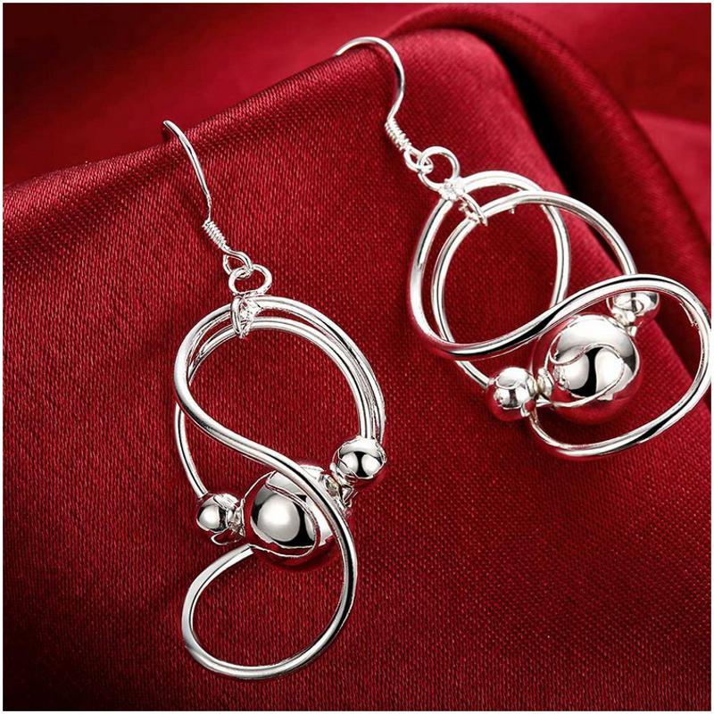 E071 Women silver plated earring 镀纯银耳环时尚创意耳环耳饰送女朋友七夕情人节礼物