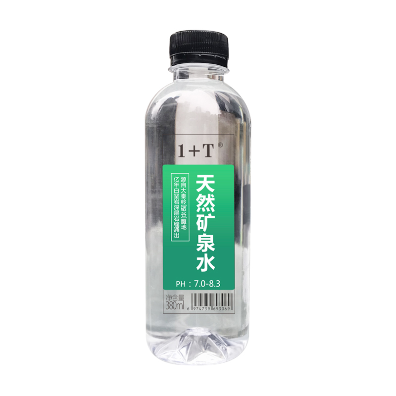 1+T天然矿泉水380ml*24瓶/箱高清大图