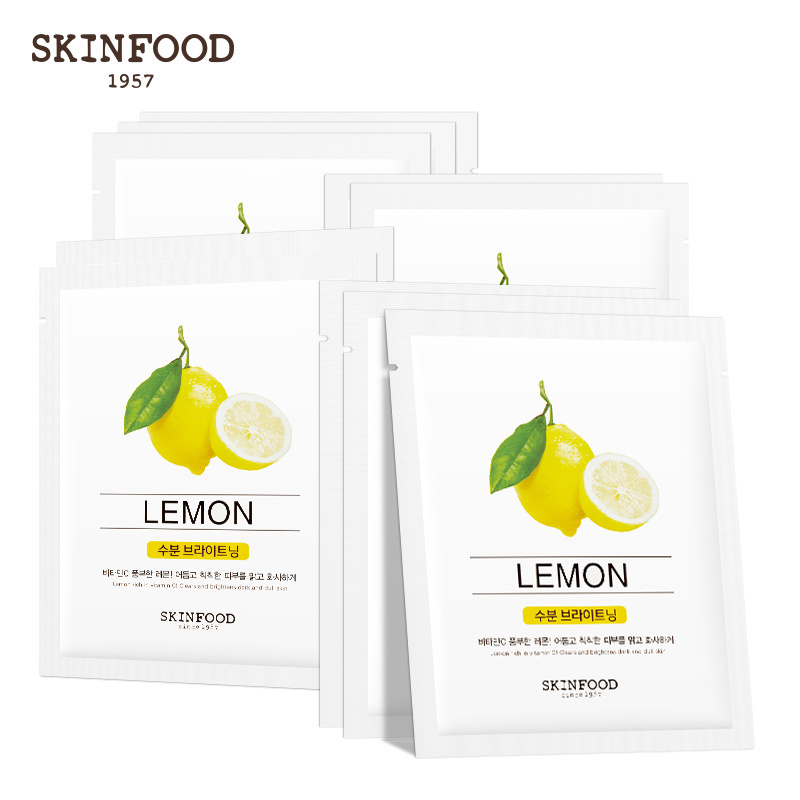 skinfood思亲肤美印美食面膜 柠檬10片装 补水保湿护肤品女