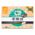 乐而雅 花王零触感特薄立锁护围日用护翼型卫生巾22.5cm28片姨妈巾