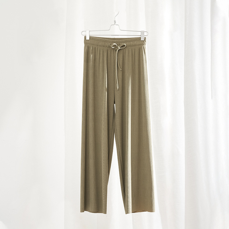 樵JIAO垂感清凉阔腿裤夏高腰宽松休闲裤直筒裤0175-WJ-1921