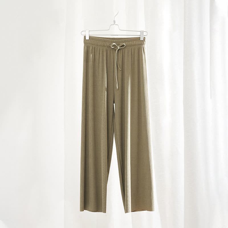 樵JIAO垂感清凉阔腿裤夏高腰宽松休闲裤直筒裤0175-WJ-1921图片