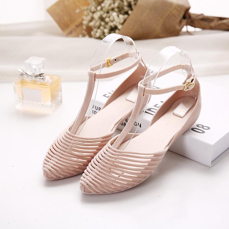 韩版夏季平底凉鞋女鞋子包头罗马塑料度假平跟学生沙滩女鞋果冻鞋