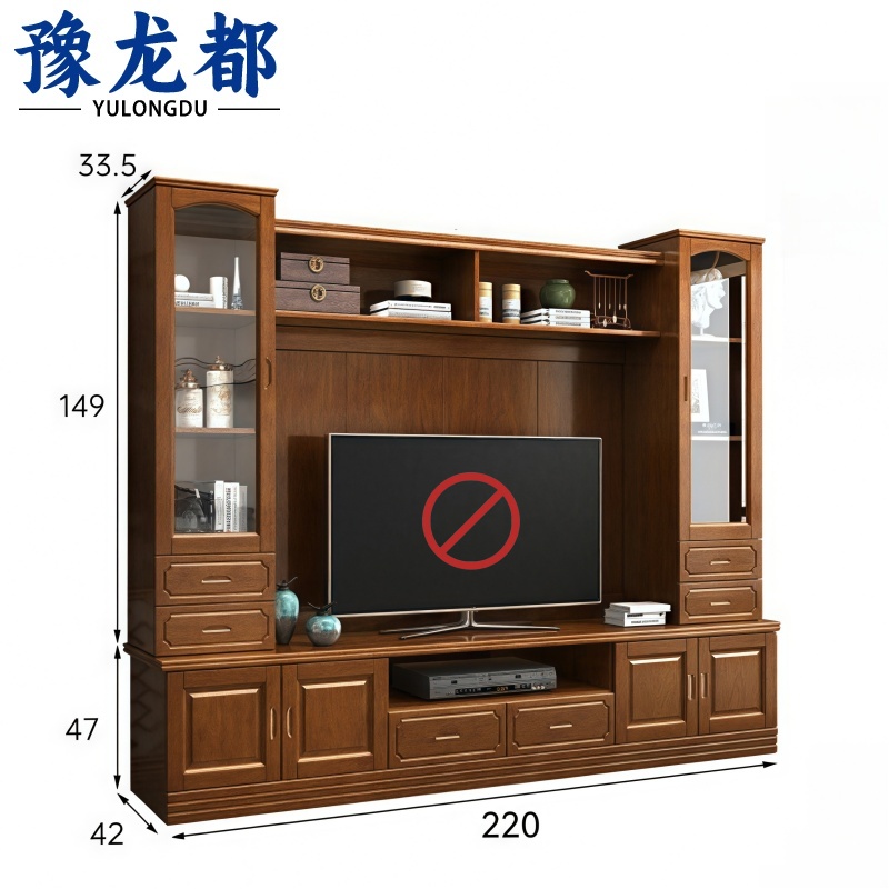 豫龙都 电视背景柜2.2m个