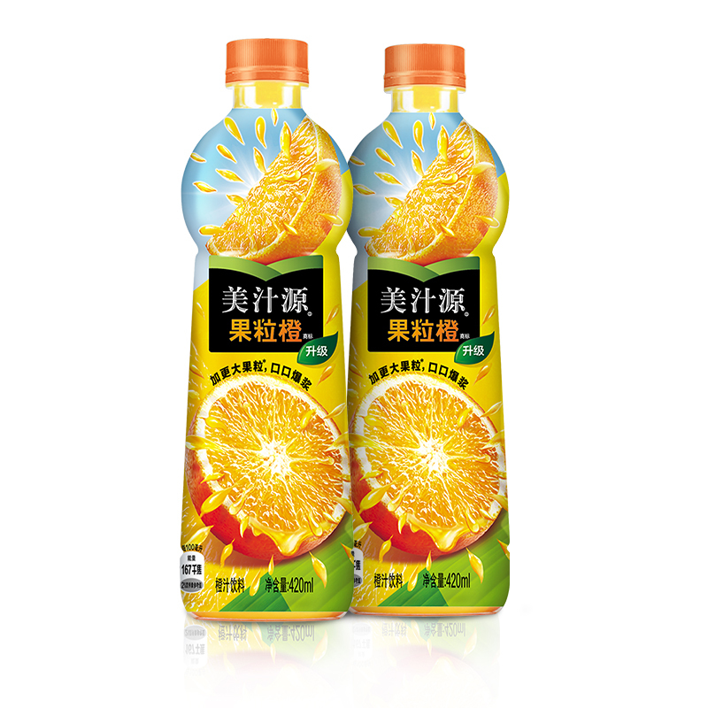 美汁源小果粒橙450ml12瓶