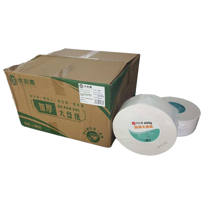 优彩嘉 大盘纸 600g 加宽加厚 12卷 ZJ-04 箱高清大图