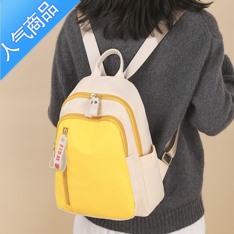 FENGHOU牛津布背包女2021年新款潮包包时尚百搭大容量双肩包旅行包小书包旅行包男女高清大图